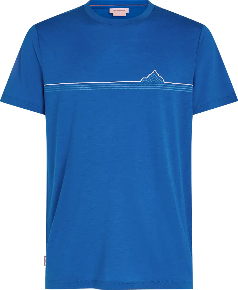 Icebreaker Icebreaker Men's Merino 150 Tech Lite Tee Range Stripes Lazurite