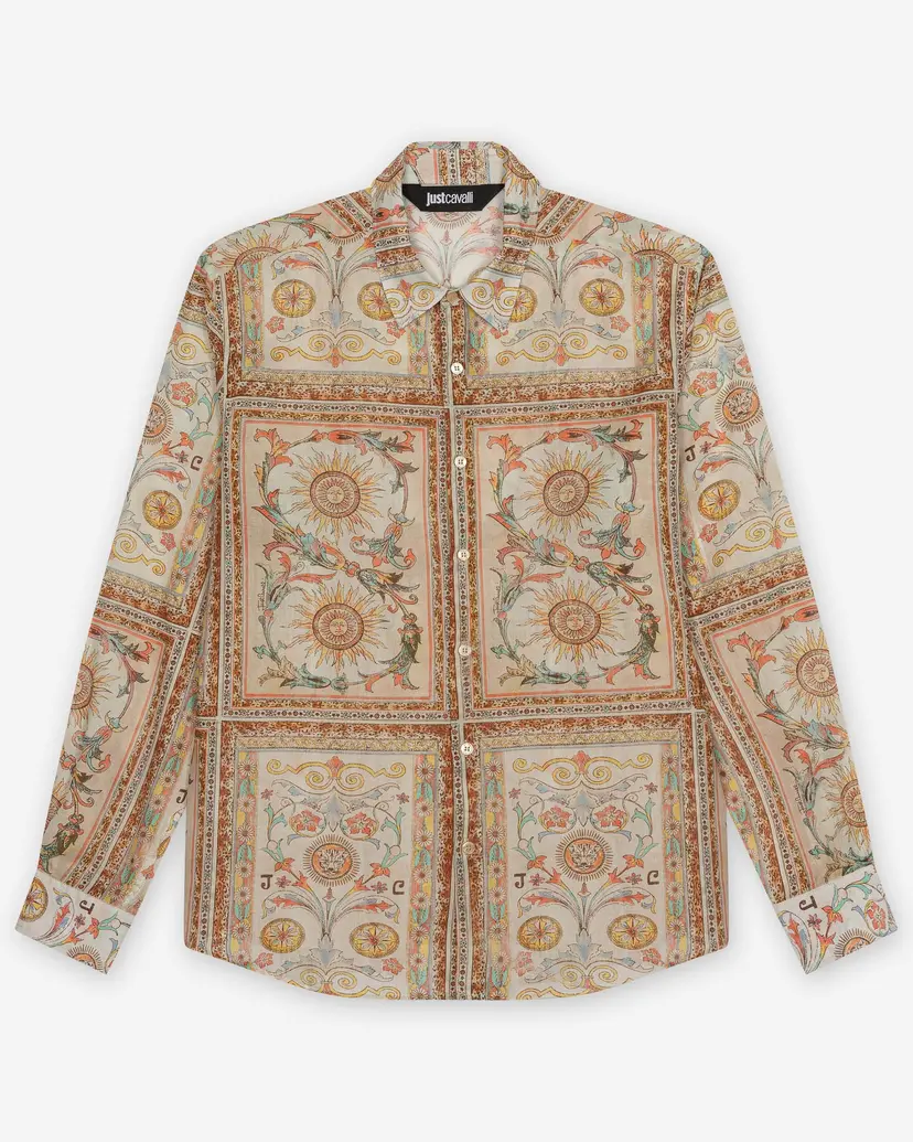 Just Cavalli Just Cavalli Regular Fondo Stonda Beige Shirt
