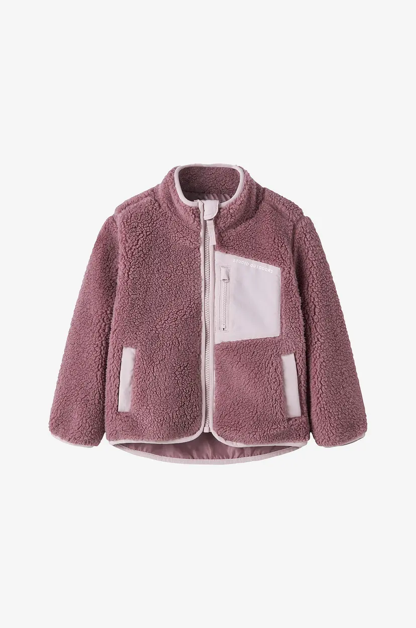 NAME IT Fleecejakke Nmnmattia Sherpa Jacket Pb1 - Lilla