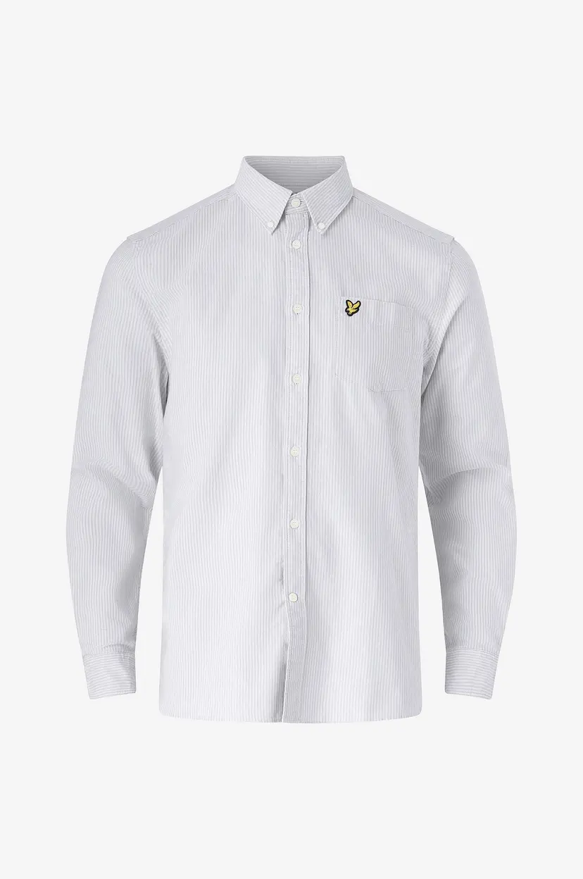 Lyle & Scott Skjorte Stripe Oxford Shirt - Grå