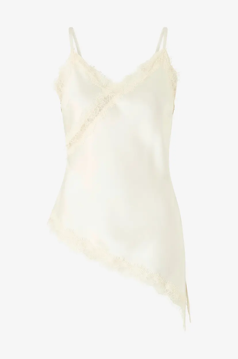 Gina Tricot Undertøyssinglet Satin Asymmetric Singlet - Beige