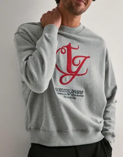 Tommy Jeans Tommy Jeans Tjm Monogram Logo Crew Collegegensere Grå