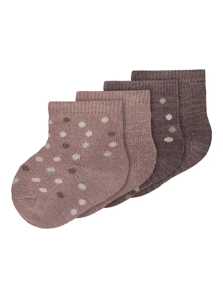 NAME IT Name It - 4 Pk Ullsokker Baby Wak Antler
