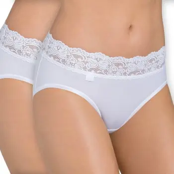Sloggi Sloggi Truser 2P Romance Midi Hvit 36 Dame