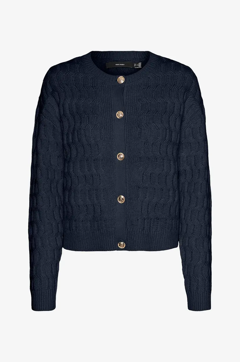 Vero Moda Kardigan vmMaisie LS O-neck - Blå