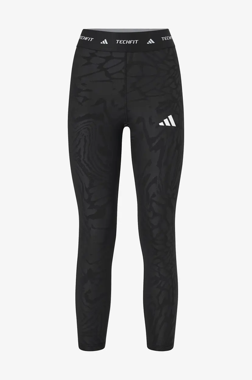 Adidas Sport Performance Treningstights Techfit Printed 7/8 Leggings - Svart