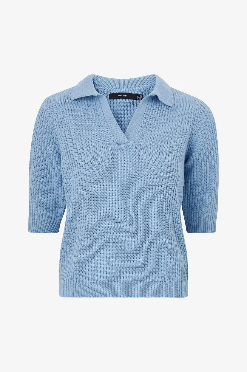 Vero Moda Pullover vmLux 2/4 Polo Pullover GA - Blå