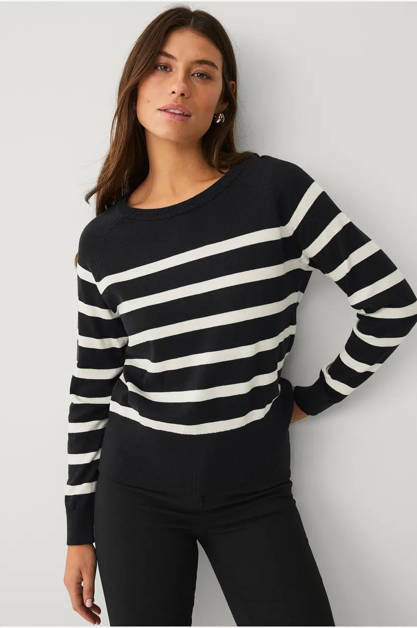 Ellos Collection Finstrikket pullover - Svart
