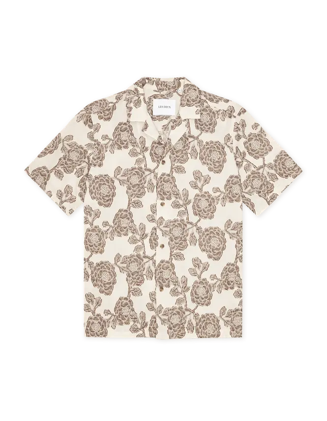Les Deux Lesley Flower Jacquard SS Shirt