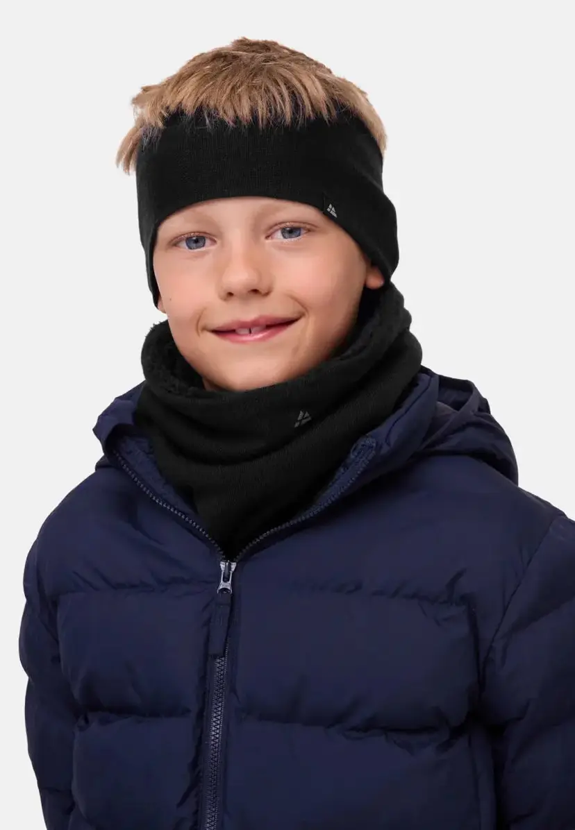 DANISH ENDURANCE MERINOULD HALSEDISSE MED FLEECE FOR TIL BØRN AF DANISH ENDURANCE, SORT