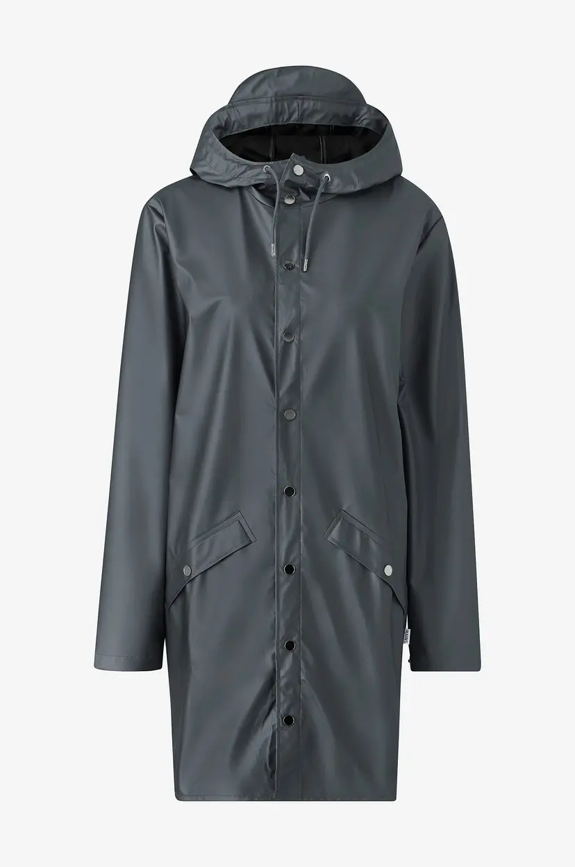 Rains Regnjakke Long Jacket - Grå