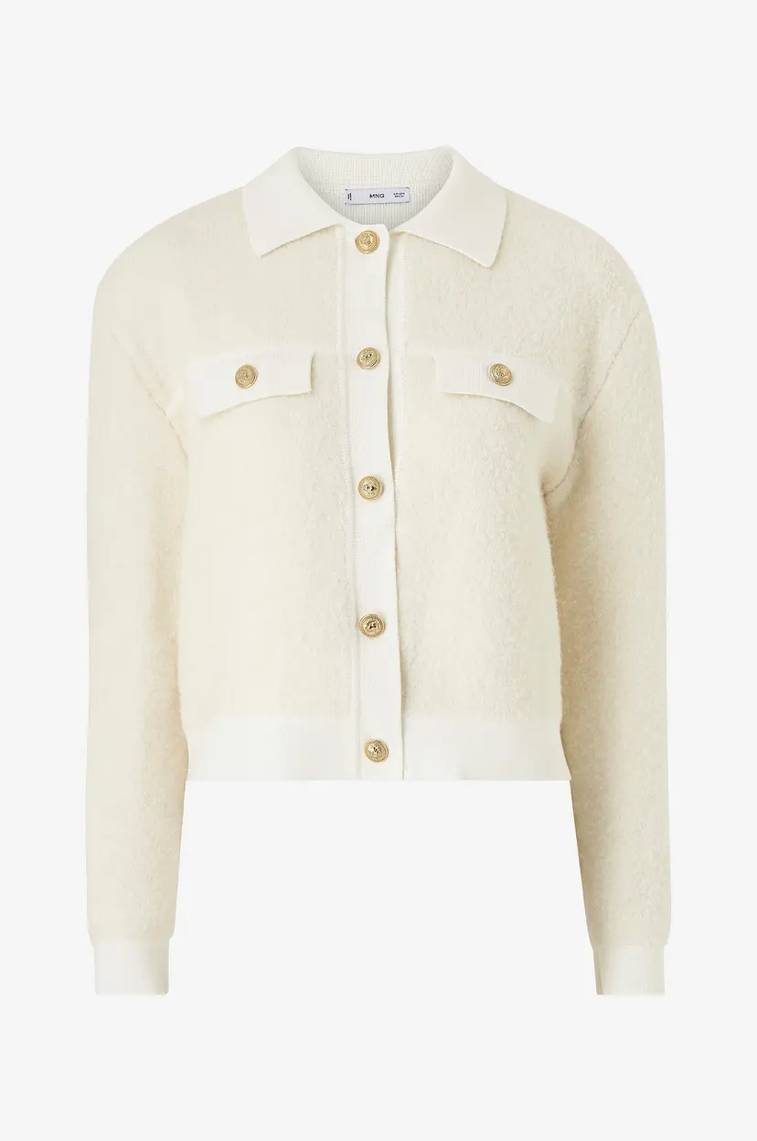 Mango Jakke Knitted Jacket Nuria - Beige