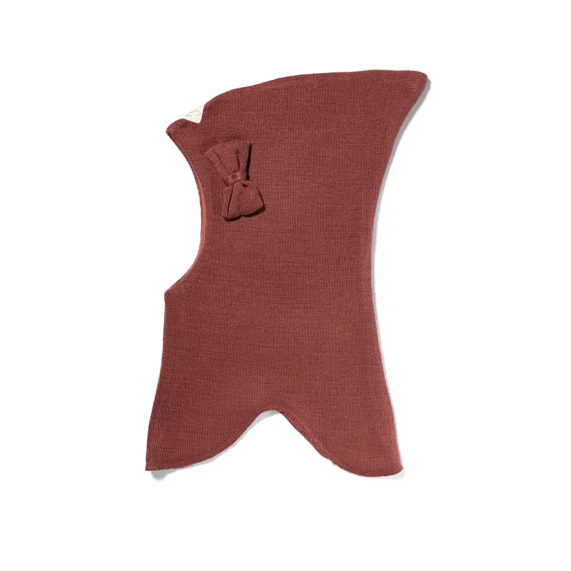 Racing Kids Racing Kids Ull Balaclava Med Sløyfe Dark Rose