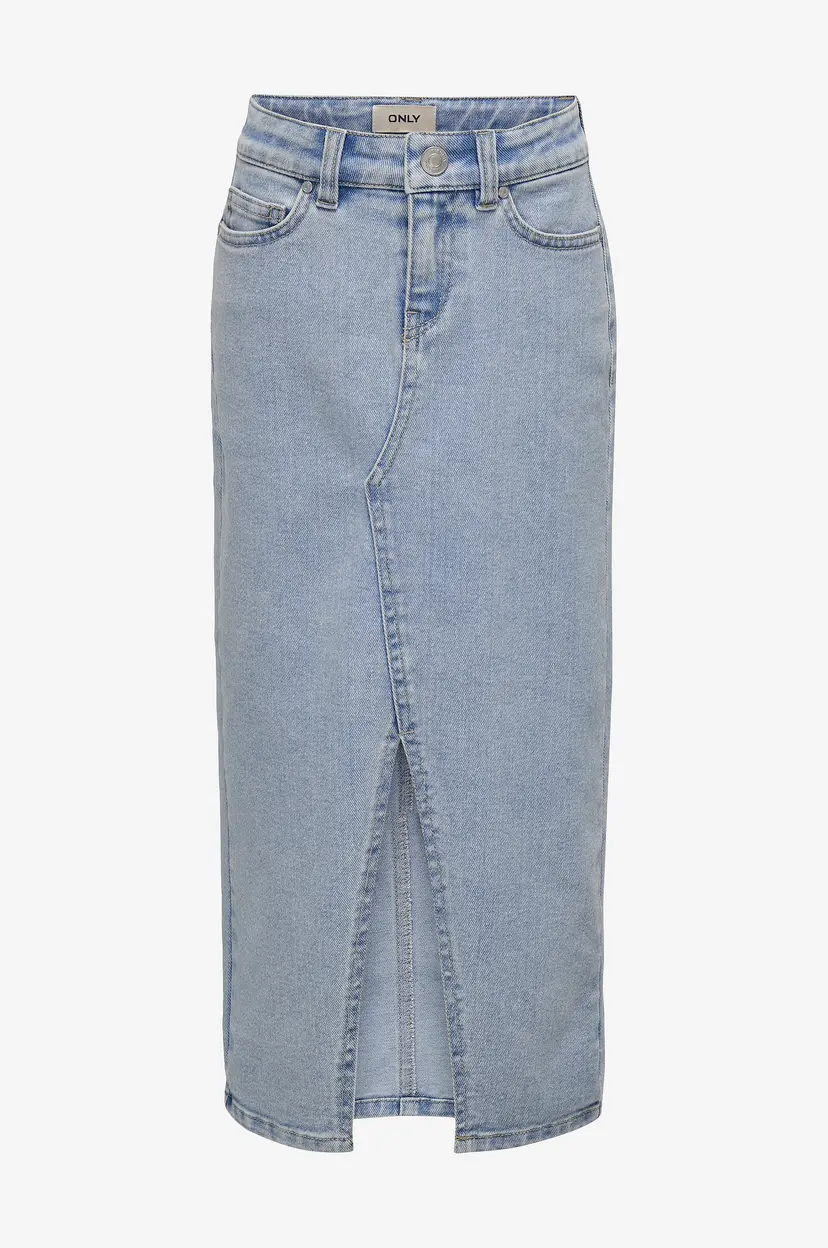Kids Only Denim skjørt kogSiri Front Slit Skirt Dnm Gua - Blå