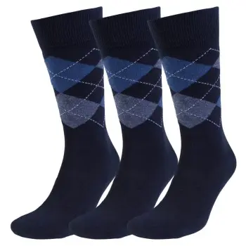 Amanda Christensen Amanda Christensen Strømper 3P True Ankle Argyle Sock Marine/Blå Str 39/42 Herre