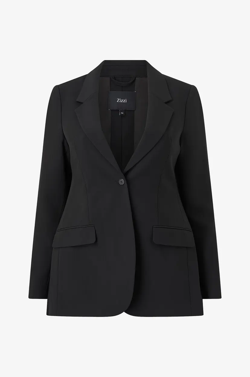 Zizzi Blazer Mnanah, L/S, Blazer - Svart