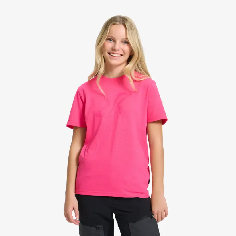 RevolutionRace Easy Graphic Logo T-shirt Teens Fandango Pink