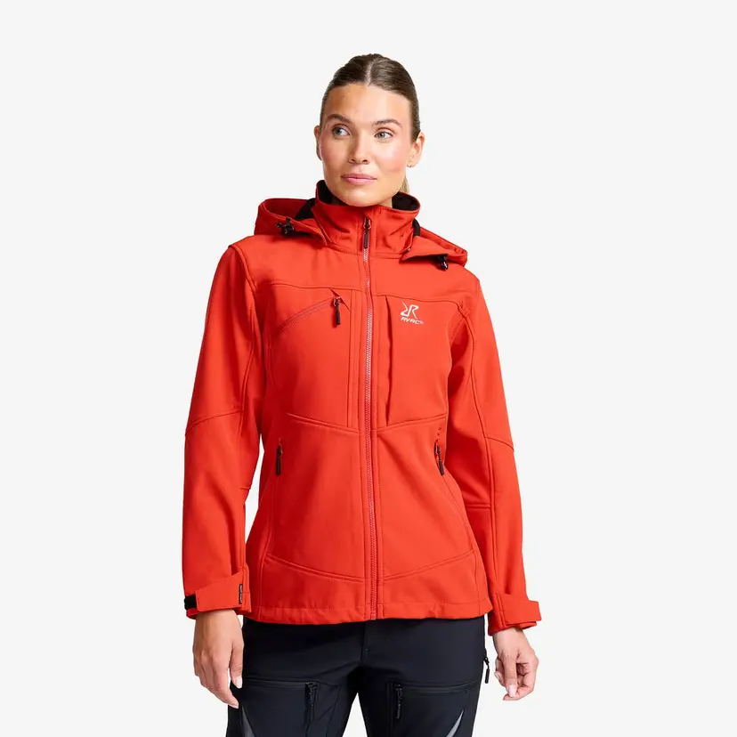 RevolutionRace Hiball Softshell Jacket Dame Aurora Red