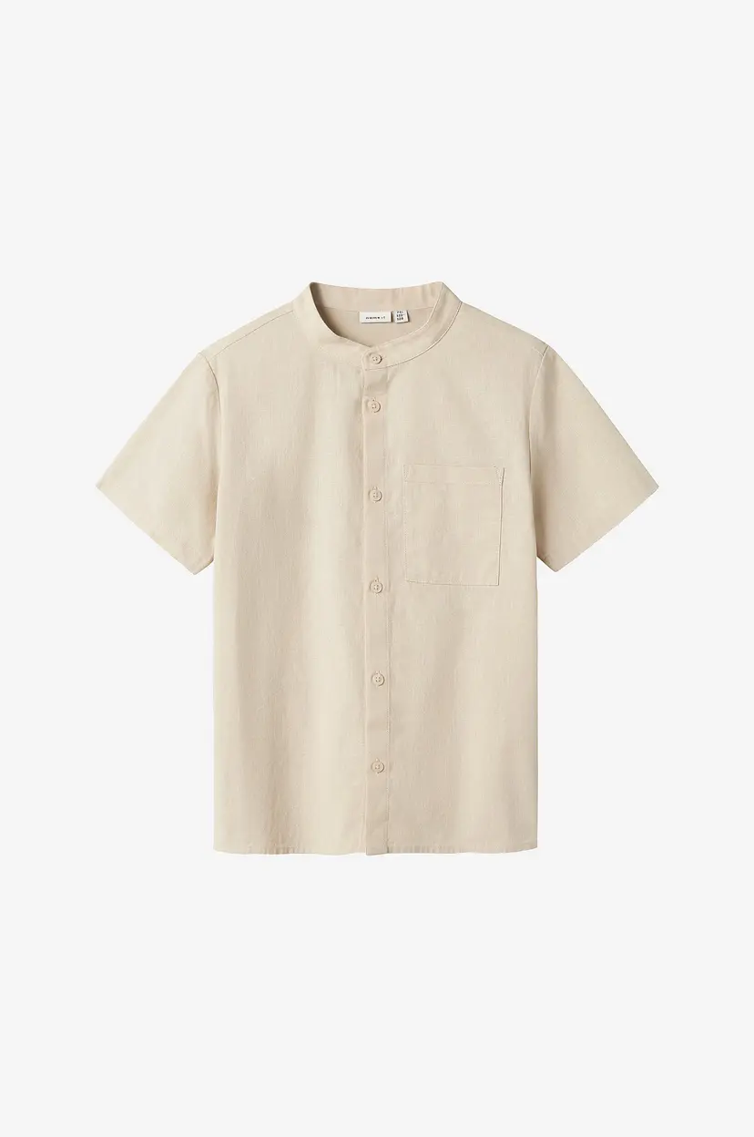 NAME IT Skjorte nkmFalinnen SS Shirt - Beige