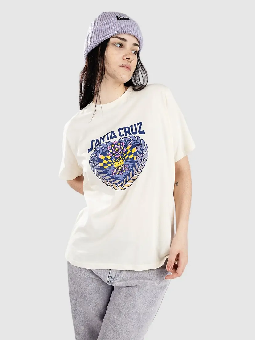 Santa Cruz Santa Cruz Heart Set Front T-skjorte hvit
