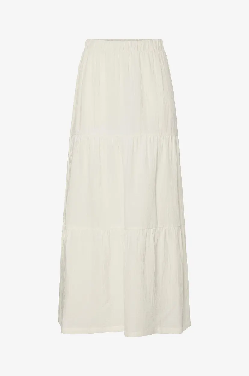Pieces Maxi skjørt pcSikka HW Maxi Skirt Wvn Noos - Hvit