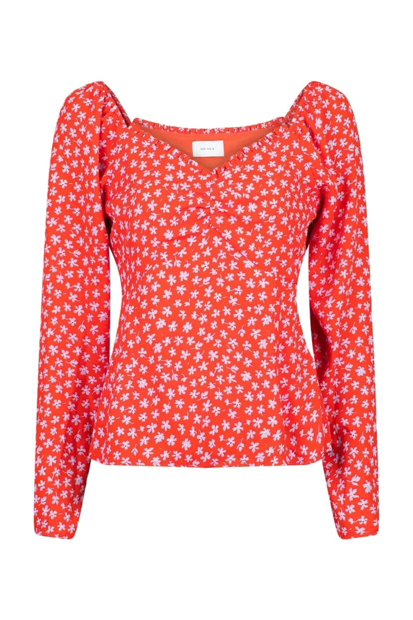 Neo Noir Ricki Bright Flower Blouse