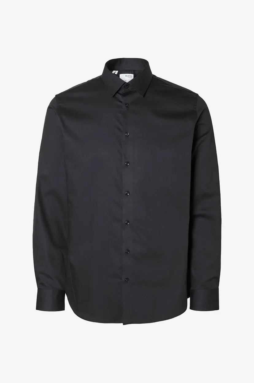 Selected Men Skjorte slhSlim-Performance Shirt LS - Svart