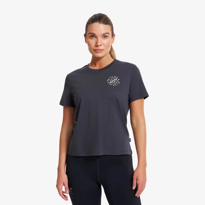 RevolutionRace Easy Graphic T-shirt Dame Anthracite