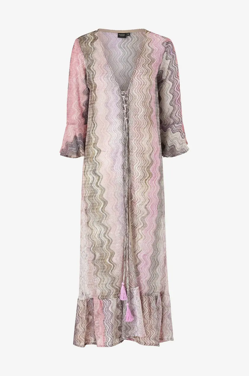 KAANDA Beach life Strandkaftan Bell Sleeves - Flerfarget