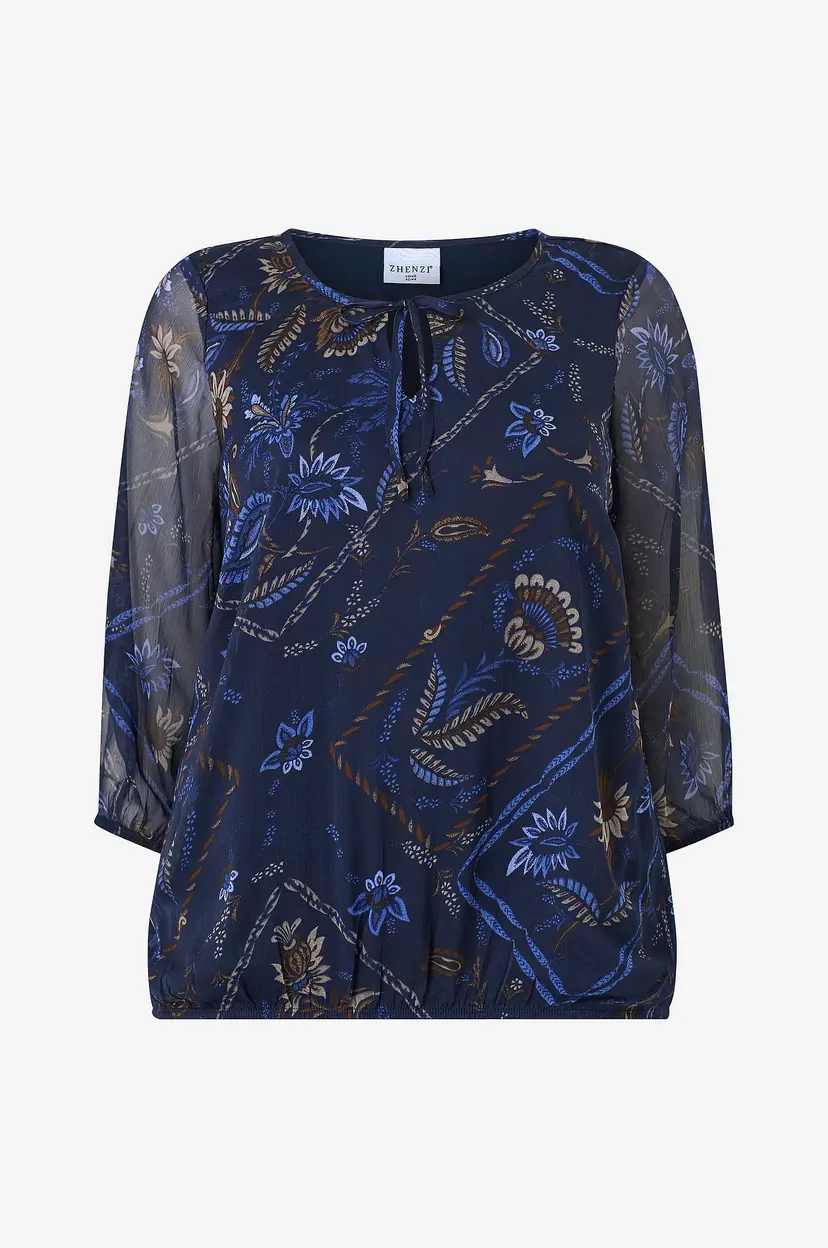 Zhenzi Bluse Zh-Keara 1446-Blouse L/S - Blå