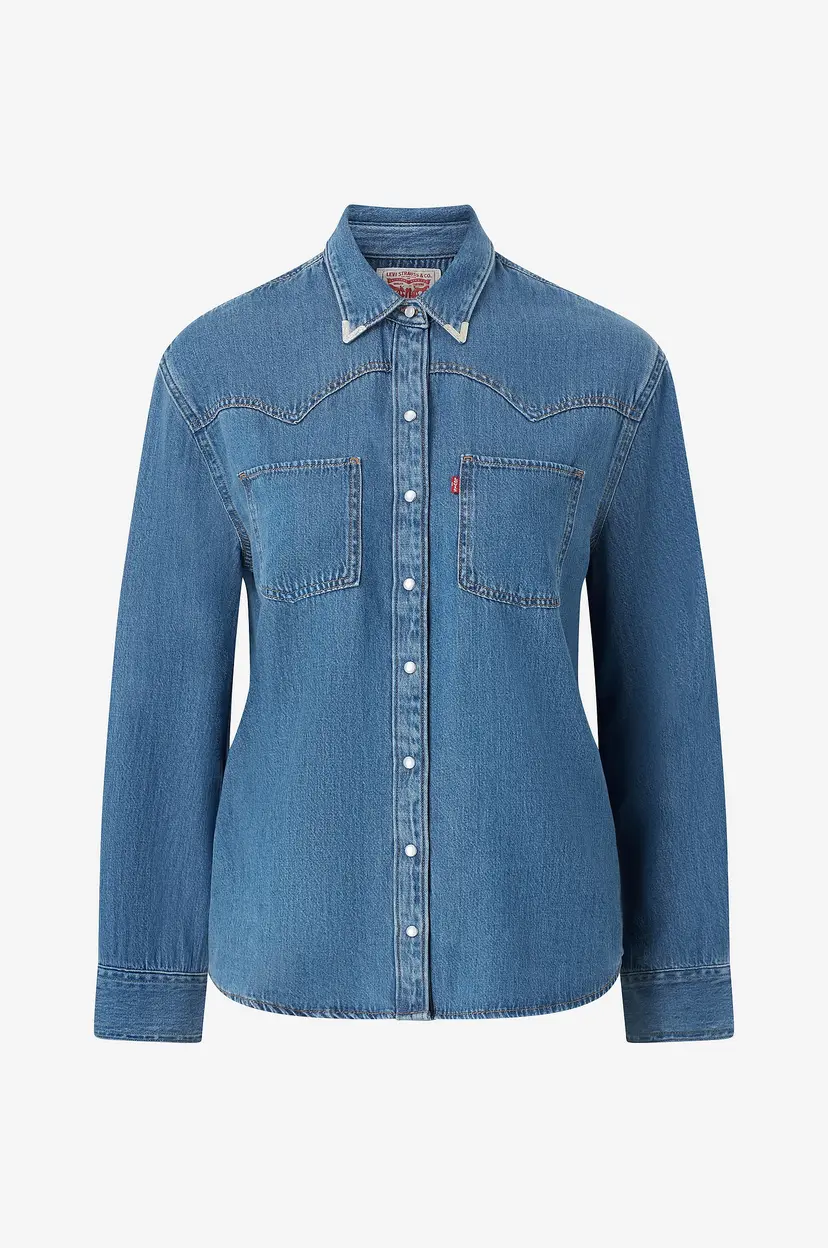 Levi's Denimskjorte Teodora Western Shirt - Blå