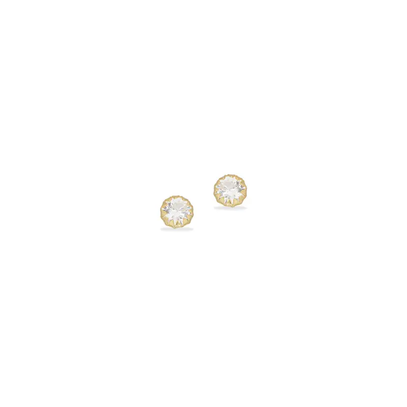 Scrouples Scrouples - Ørestikker med stjernefatning i forgyldt med zirkonia, 3 mm - 165732