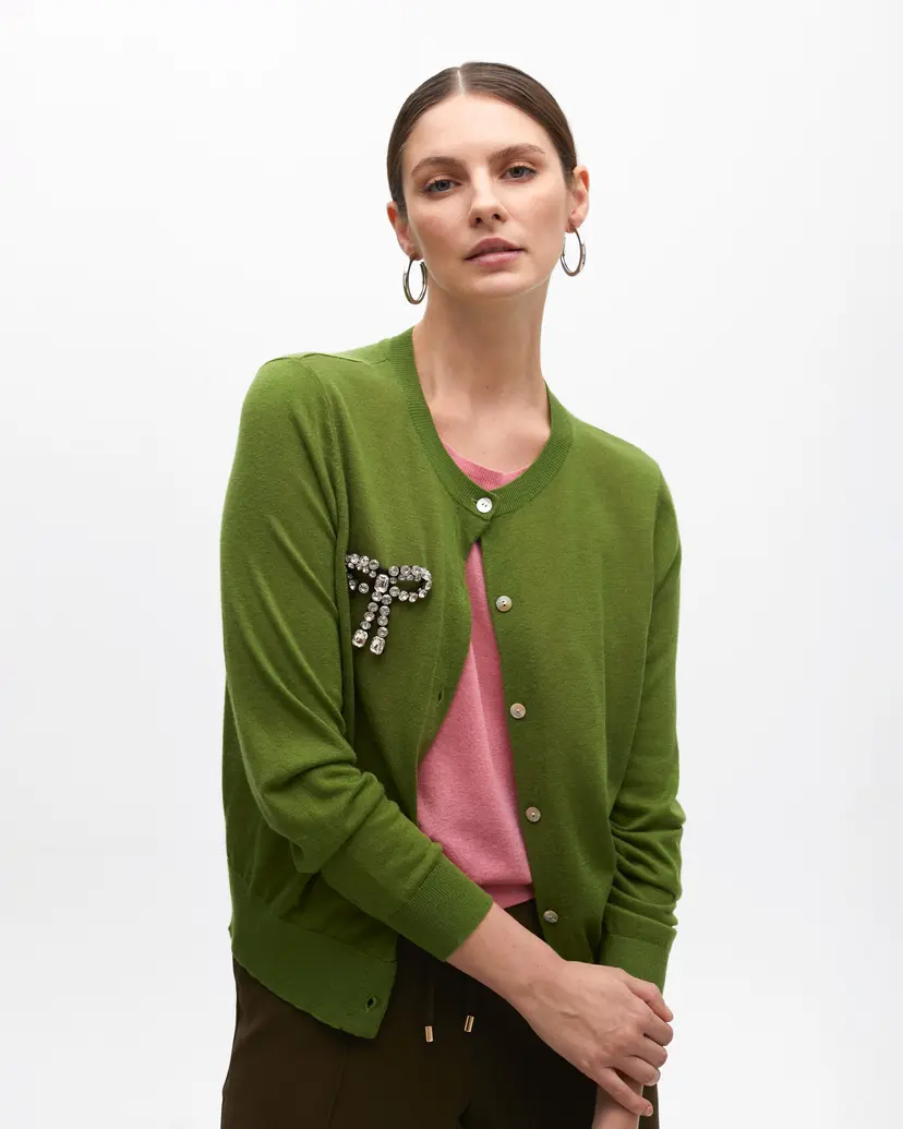 Maite by Lola Maite by Lola MF2511017 Green Knitted coat