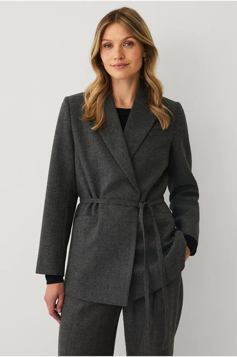 Ellos Collection Blazer i ullmiks - Grå