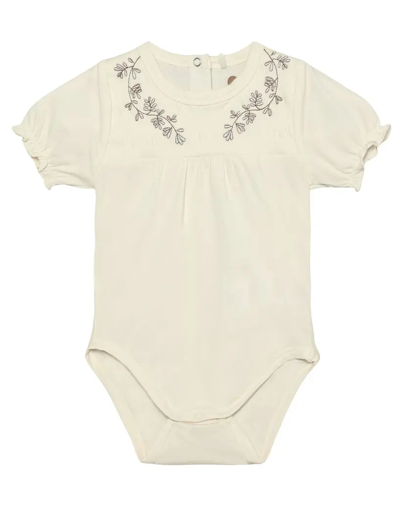En Fant En Fant Body Med Broderi Eggnog (92 / 2 år)