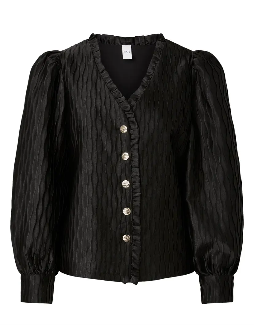 Y.A.S Yasripple LS V-Neck Shirt