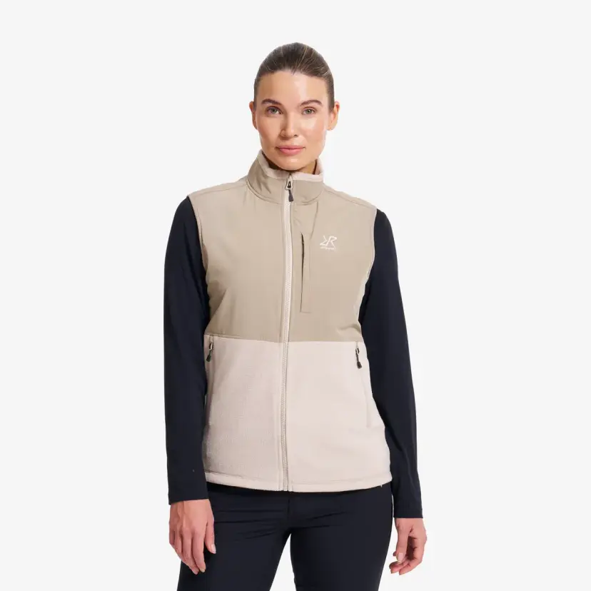 RevolutionRace River Hybrid Fleece Vest Dame Peyote