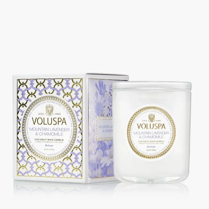 VOLUSPA Classic Boxed Candle 269g - Mountain Lavender & Chamomile