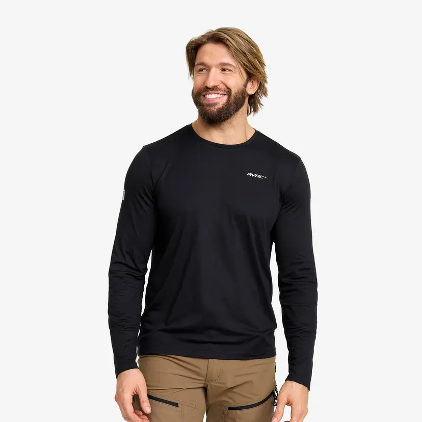 RevolutionRace Mission Long-sleeved T-shirt Herre Black