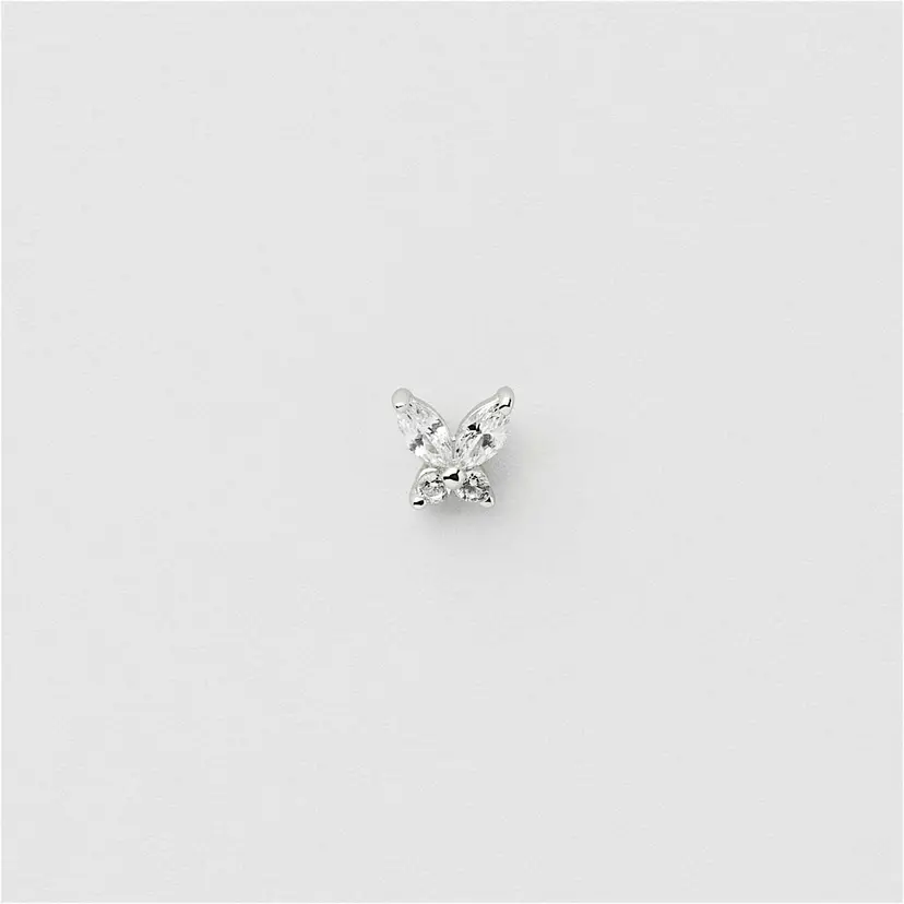 Safira Clear Butterfly Piercing