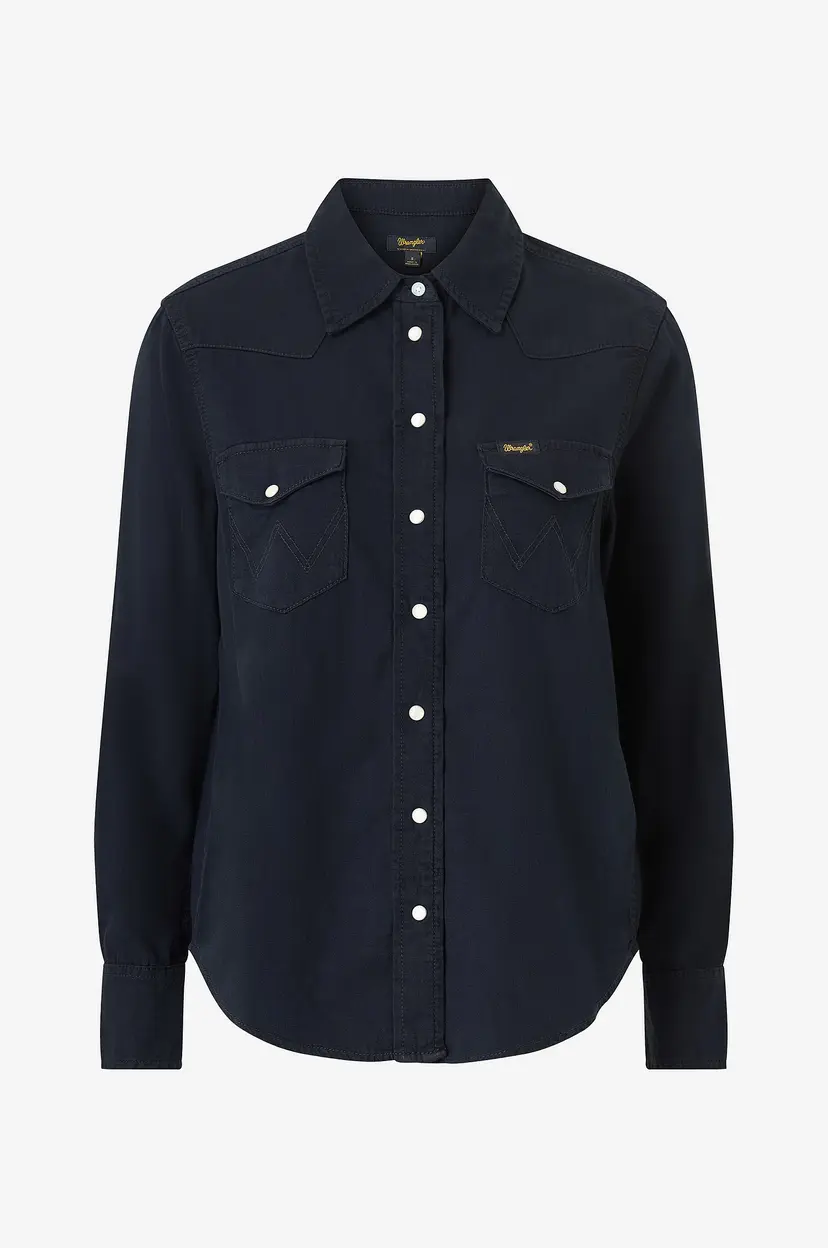Wrangler Skjorte Heritage Shirt Winter Opal - Svart