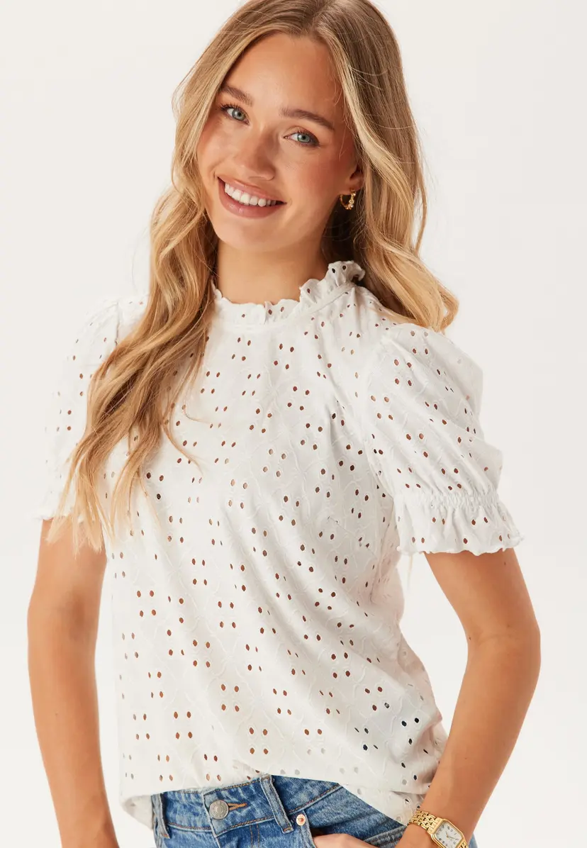 Vila Vikawa S/S Flounce Top