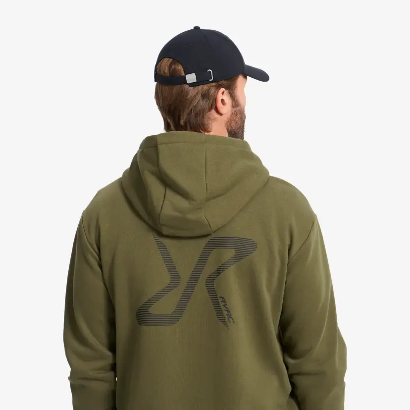RevolutionRace RVRC Graphic Hoodie Herre Dark Olive