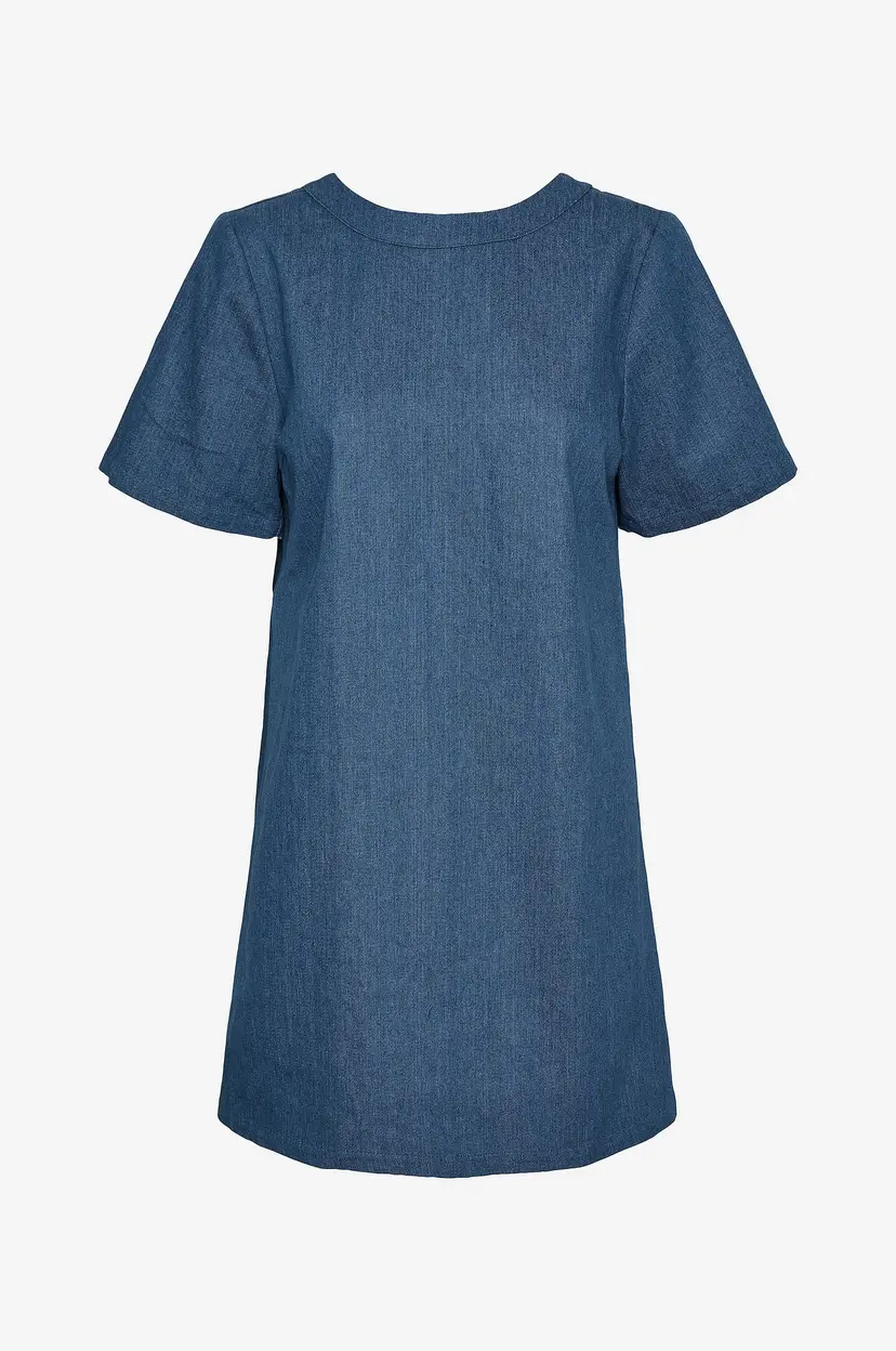 Pieces Kjole pcDove SS O-neck Bow Short Dress - Blå