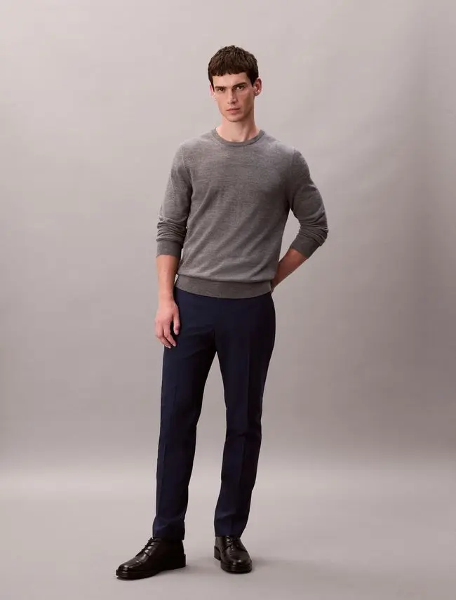 Calvin Klein ITALIAN WOOL BLEND SLIM TROUSER