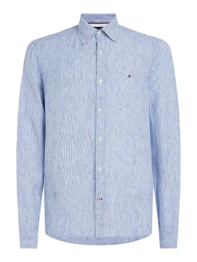 Tommy Hilfiger LINEN STRIPE SF SHIRT