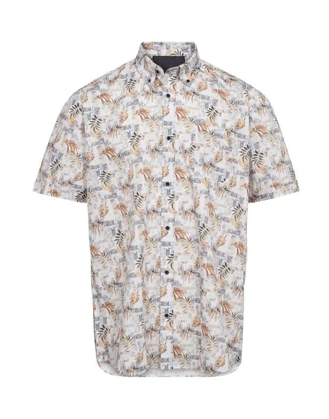 Black Blue S/s aop shirt reg fit