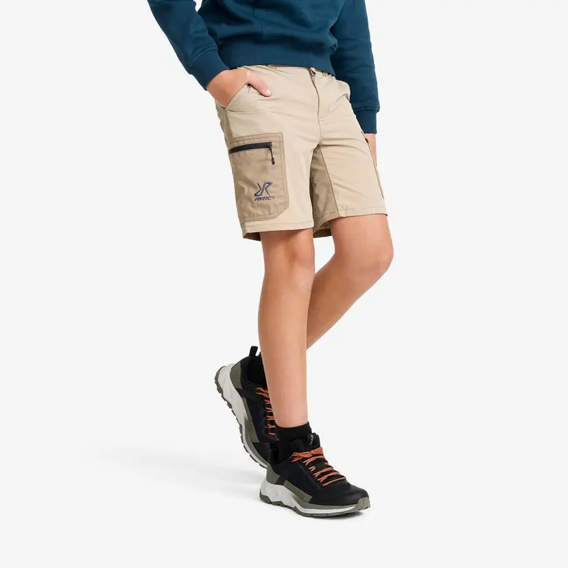 RevolutionRace Rambler Lightweight Shorts Teens Aluminium/Brindle