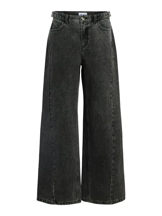 Object Object - Moji Birgit Mw Wide Jeans - Black Denim