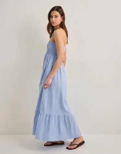 Vero Moda Vero Moda - Blå - Awalisa Bandeau Ankle Dress Noos